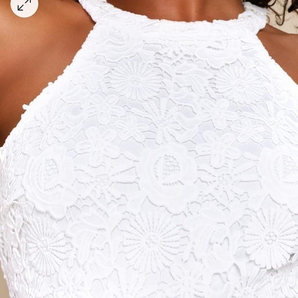 Lulus: Love Poem Lace Mini Dress: Size M - Picture 3 of 10